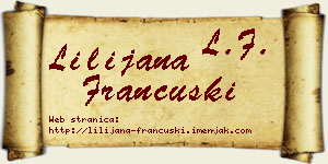 Lilijana Francuski vizit kartica